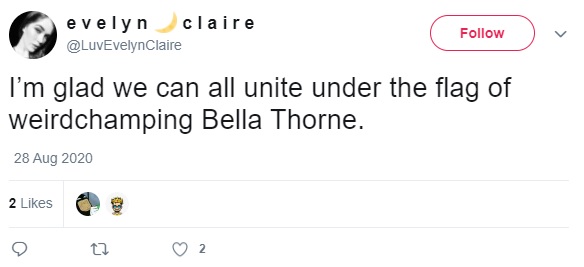 Evelyn Claire Bella Thorne Tweet 2
