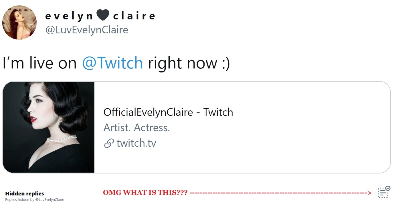 Evelyn Claire Hidden Tweet